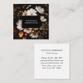 Moderne Blumen Quadratische Visitenkarte (Vorne/Hinten)