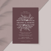 Moderne Blumen-Rahmen-Hochzeitseinladung Einladung