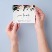 Moderne Blumen Rettete die Save the Date | Haushal Flyer (Gruppe)