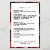 Moderne Blumen Salon Preisliste Flyer (Hinten)