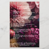 Moderne Blumen-Salon-Preisliste Flyer (Vorne)