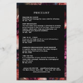 Moderne Blumen-Salon-Preisliste Flyer (Hinten)