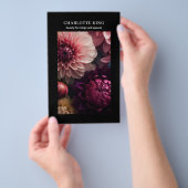 Moderne Blumen-Salon-Preisliste Flyer (Handgriff)