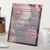 Moderne Blumen-Salon-Preisliste Sockelschild (In Situ)