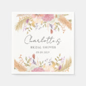 Moderne Blumen Serviette (Vorderseite)