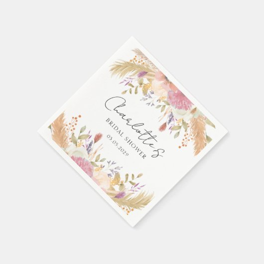 Moderne Blumen Serviette (Ecke)