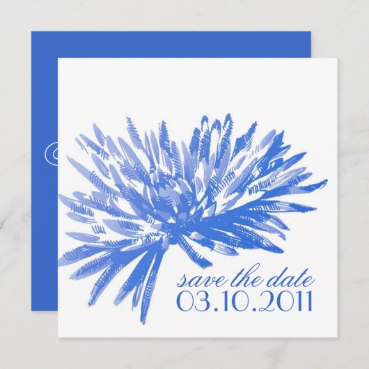 Moderne Blumen speichern die Datumskarten Save The Date (Vorne/Hinten)