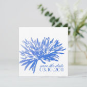 Moderne Blumen speichern die Datumskarten Save The Date (Stehend Vorderseite)