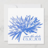Moderne Blumen speichern die Datumskarten Save The Date (Vorderseite)