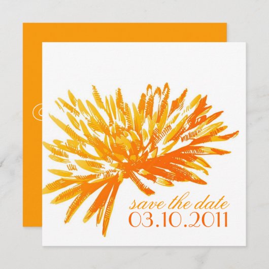 Moderne Blumen speichern die Datumskarten Save The Date (Vorne/Hinten)