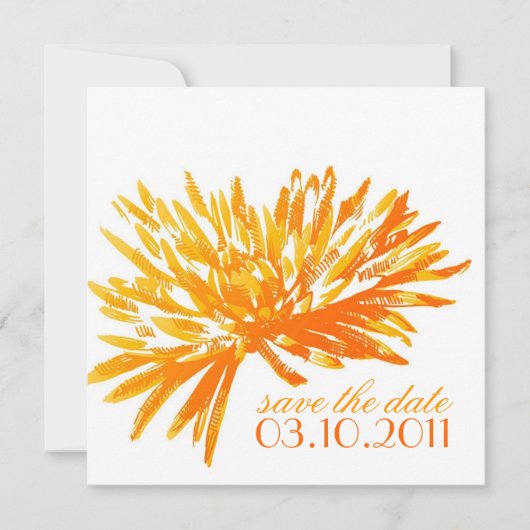 Moderne Blumen speichern die Datumskarten Save The Date (Vorderseite)