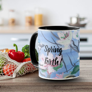 Moderne Blumen ''Spring Forth'' Kunst Tasse