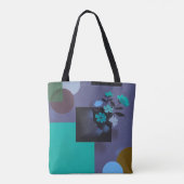 Moderne Blumen-Tasche mit Farbblock-Design Tasche (Rückseite)