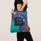 Moderne Blumen-Tasche mit Farbblock-Design Tasche (Von Nahem)