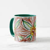Moderne Blumen Tasse (Vorderseite Links)