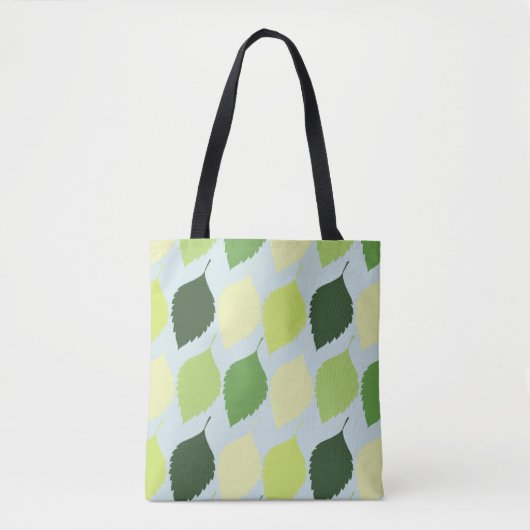 Moderne Blumen- und Blattmuster-Tasche Tasche (Vorderseite)