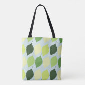 Moderne Blumen- und Blattmuster-Tasche Tasche (Rückseite)