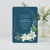 Moderne Blumen- und Foliage-Gedenkstätte Dankeskarte (Stehend Vorderseite)