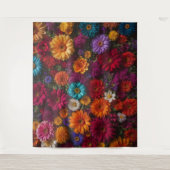 Moderne Blumen-Wandteppich-Kulisse Wandteppich (Vorderseite)