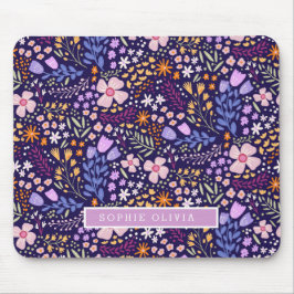 Moderne Blumen-Wildblumen Girly Elegant Stylisch Mousepad