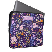 Moderne Blumen-Wildblumen Mädchenhaft Elegant Styl Laptopschutzhülle (Vorne Rechts)