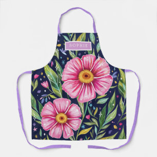 Moderne Blumen-Wildblumen Weiblich Elegant Stylisc Schürze
