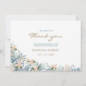 Moderne Blumen-Wildblumengarten-Hochzeit Danke  (Vorderseite)