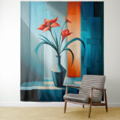 Moderne Blumenarchitektur Wandteppich (Beispiel)