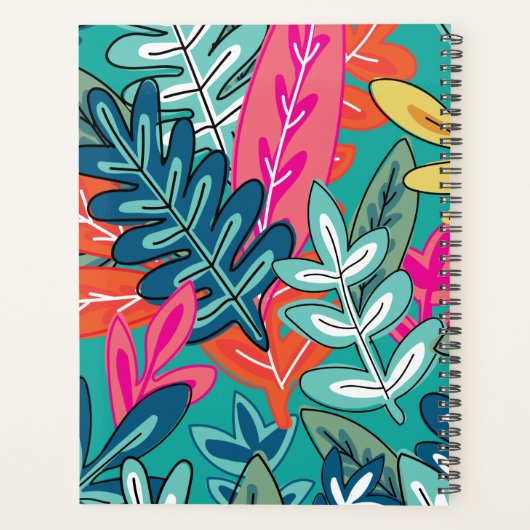 Moderne Blumenbedeckung Wochen und Monat Planer (Rückseite)