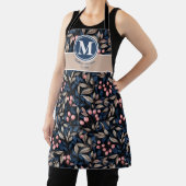 Moderne Blumenbeeren Unisex Neutral Blue Pink Schürze (InSitu)