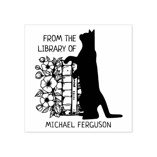 Moderne Blumenbibliothek Gummistempel (Prägung)