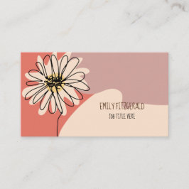 Moderne Blumenbilder Formen Pink Coral Girly Visitenkarte
