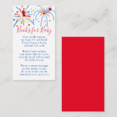 Moderne Blumenblauer Bücherschrank Kinderdusche Begleitkarte (Vorne/Hinten)