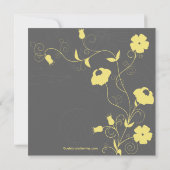 Moderne Blumenblume Bridal Dusche Einladungen (Rückseite)