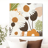 Moderne Blumenblume Canvas aus dem Mittelalter Pri Leinwanddruck