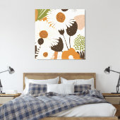Moderne Blumenblume Canvas aus dem Mittelalter Pri Leinwanddruck (Insitu (Schlafzimmer))