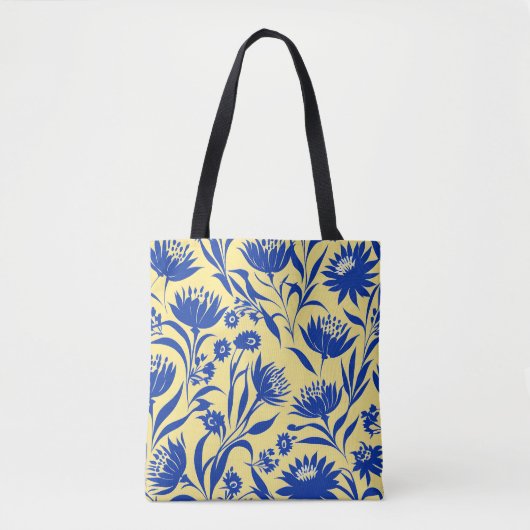 Moderne Blumenblume in Gelb Tasche (Vorderseite)