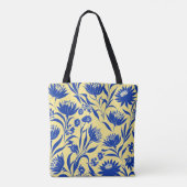 Moderne Blumenblume in Gelb Tasche (Rückseite)