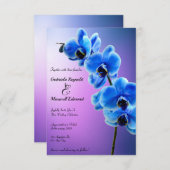 Moderne Blumenblume Orchideen Hochzeit Einladung (Vorne/Hinten)