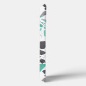 Moderne Blumenblüten Grau Aquamarines Muster Ca Case-Mate iPhone Hülle (Rückseite / Rechts)