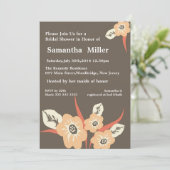 Moderne BlumenBrautpartyeinladungen Einladung (Stehend Vorderseite)