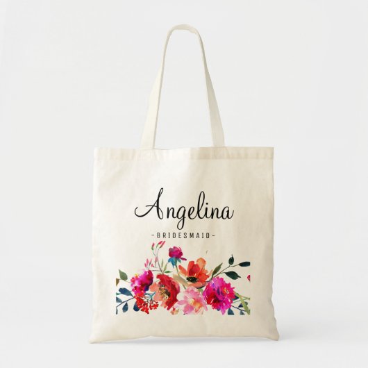 Moderne Blumenbrücke Personalisiert Tragetasche (Vorne)