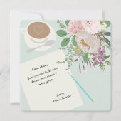 Moderne Blumencoffe-Liebe Mitteilungskarte (Vorderseite)