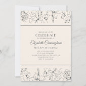 Moderne Blumendenkmäler-Feier Einladung (Vorderseite)