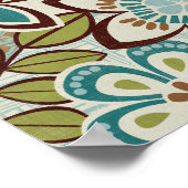 Moderne Blumendesigns Poster (Ecke)