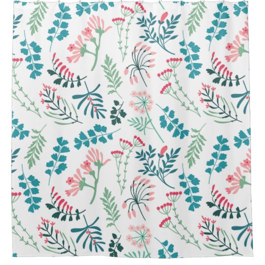 Moderne Blumendrucke Duschvorhang (Vorderseite)