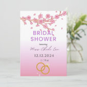 Moderne Blumendusche Einladung (Stehend Vorderseite)