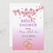 Moderne Blumendusche Einladung (Vorne/Hinten)