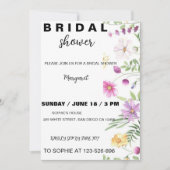 Moderne Blumendusche Einladung (Vorderseite)