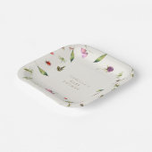 Moderne Blumendusche Grüne Berries Insekten Pappteller (Gewinkelt)